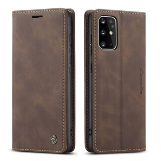 CaseMe CaseMe - Samsung Galaxy S20 Plus hoesje - Wallet Book Case - Magneetsluiting - Donker Bruin