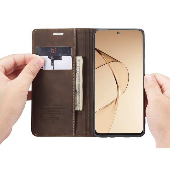 CaseMe - Samsung Galaxy S20 Plus hoesje - Wallet Book Case - Magneetsluiting - Donker Bruin