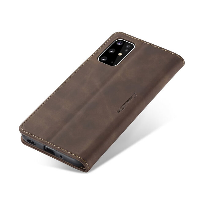 CaseMe - Samsung Galaxy S20 Plus hoesje - Wallet Book Case - Magneetsluiting - Donker Bruin