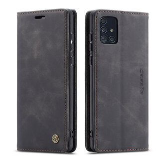 CaseMe CaseMe - Samsung Galaxy A71 hoesje - Wallet Book Case - Magneetsluiting - Zwart