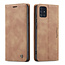 CaseMe CaseMe - Samsung Galaxy A51 hoesje - Wallet Book Case - Magneetsluiting - Licht Bruin