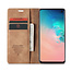 CaseMe - Samsung Galaxy S10 hoesje - Wallet Book Case - Magneetsluiting - Licht Bruin