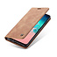 CaseMe - Samsung Galaxy S10e hoesje - Wallet Book Case - Magneetsluiting - Licht Bruin