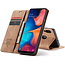 CaseMe - Samsung Galaxy A30 hoesje - Wallet Book Case - Magneetsluiting - Licht Bruin