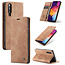 CaseMe - Samsung Galaxy A50 hoesje - Wallet Book Case - Magneetsluiting - Licht Bruin