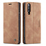 CaseMe - Samsung Galaxy A70 hoesje - Wallet Book Case - Magneetsluiting - Licht Bruin