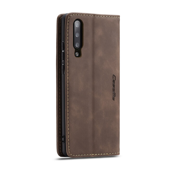 CaseMe - Samsung Galaxy A70 hoesje - Wallet Book Case - Magneetsluiting - Donker Bruin