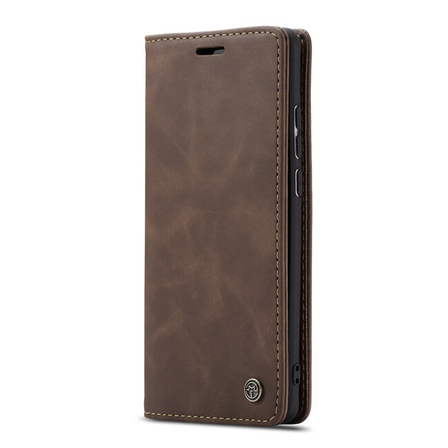 CaseMe - Samsung Galaxy A70 hoesje - Wallet Book Case - Magneetsluiting - Donker Bruin