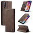 CaseMe - Samsung Galaxy A70 hoesje - Wallet Book Case - Magneetsluiting - Donker Bruin