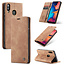 CaseMe - Samsung Galaxy A20e hoesje - Wallet Book Case - Magneetsluiting - Licht Bruin