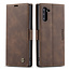 CaseMe - Samsung Galaxy Note 10 hoesje - Wallet Book Case - Magneetsluiting - Donker Bruin