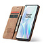 CaseMe - OnePlus 8 hoesje - Wallet Book Case - Magneetsluiting - Licht Bruin