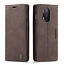 CaseMe CaseMe - OnePlus 8 Pro hoesje - Wallet Book Case - Magneetsluiting - Donker Bruin