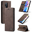 CaseMe - OnePlus 8 Pro hoesje - Wallet Book Case - Magneetsluiting - Donker Bruin