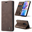 CaseMe - OnePlus 8 Pro hoesje - Wallet Book Case - Magneetsluiting - Donker Bruin