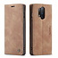 CaseMe CaseMe - OnePlus 8 Pro hoesje - Wallet Book Case - Magneetsluiting - Licht Bruin