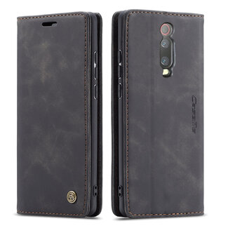 CaseMe CaseMe - Xiaomi Mi 9T hoesje - Wallet Book Case - Magneetsluiting - Zwart