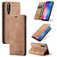 CaseMe - Xiaomi Mi 9 hoesje - Wallet Book Case - Magneetsluiting - Licht bruin