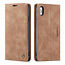 CaseMe CaseMe - iPhone X/XS hoesje - Wallet Book Case - Magneetsluiting - Licht Bruin