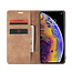 CaseMe - iPhone X/XS hoesje - Wallet Book Case - Magneetsluiting - Licht Bruin