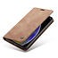CaseMe - iPhone X/XS hoesje - Wallet Book Case - Magneetsluiting - Licht Bruin