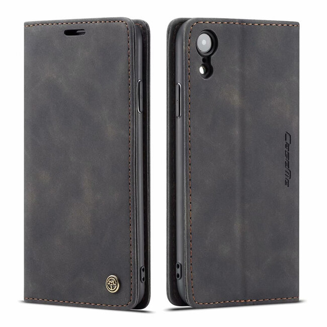 CaseMe - iPhone XR hoesje - Wallet Book Case - Magneetsluiting - Zwart