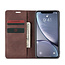 CaseMe - iPhone XR hoesje - Wallet Book Case - Magneetsluiting - Donker Bruin