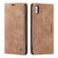 CaseMe CaseMe - iPhone Xs Max hoesje - Wallet Book Case - Magneetsluiting - Licht Bruin