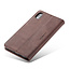 CaseMe - iPhone Xs Max hoesje - Wallet Book Case - Magneetsluiting - Donker Bruin