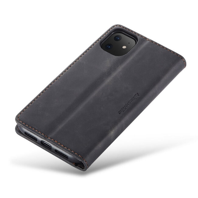 CaseMe - iPhone 11 hoesje - Wallet Book Case - Magneetsluiting - Zwart