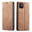 CaseMe CaseMe - iPhone 11 hoesje - Wallet Book Case - Magneetsluiting - Licht Bruin