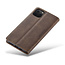 CaseMe - iPhone 11 Pro hoesje - Wallet Book Case - Magneetsluiting - Donker Bruin