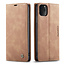 CaseMe CaseMe - iPhone 11 Pro hoesje - Wallet Book Case - Magneetsluiting - Licht Bruin