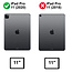 Case2go - Hoes voor de Apple iPad Pro 11 inch (2020) - Tri-Fold Book Case - met Apple Pencil Houder - Zwart