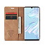 CaseMe - Huawei P30 hoesje - Wallet Book Case - Magneetsluiting - Licht Bruin