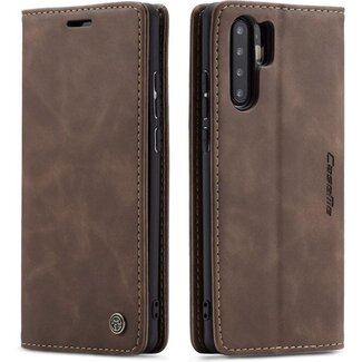 CaseMe CaseMe - Huawei P30 Pro hoesje - Wallet Book Case - Magneetsluiting - Donker Bruin