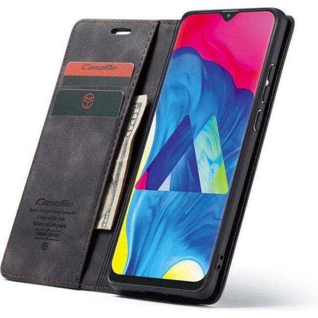 CaseMe - Samsung Galaxy A10 hoesje - Wallet Book Case - Magneetsluiting - Zwart