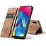 CaseMe CaseMe - Samsung Galaxy A10 hoesje - Wallet Book Case - Magneetsluiting - Licht Bruin