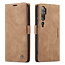 CaseMe - Xiaomi Mi Note 10 (Pro) hoesje - Wallet Book Case - Magneetsluiting - Licht Bruin