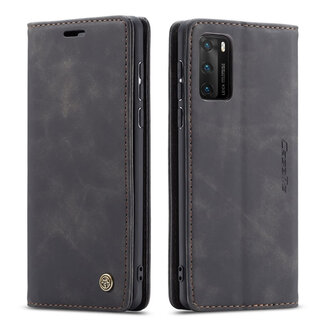 CaseMe CaseMe - Huawei P40 hoesje - Wallet Book Case - Magneetsluiting - Zwart