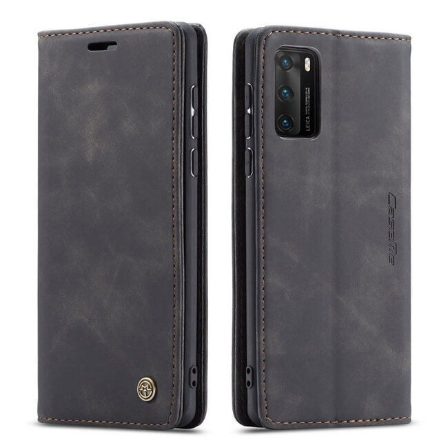 CaseMe - Huawei P40 hoesje - Wallet Book Case - Magneetsluiting - Zwart