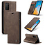 CaseMe - Huawei P40 hoesje - Wallet Book Case - Magneetsluiting - Donker Bruin