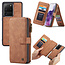 CaseMe - Samsung Galaxy S20 Ultra hoesje - Wallet Book Case met Ritssluiting - Bruin