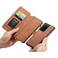 CaseMe - Samsung Galaxy S20 Ultra hoesje - Wallet Book Case met Ritssluiting - Bruin