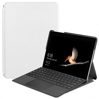 Case2go Microsoft Surface Go 2 hoes - Tri-Fold Book Case - Wit