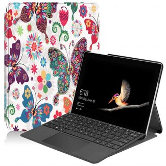 Case2go Microsoft Surface Go 2 hoes - Tri-Fold Book Case - Vlinder