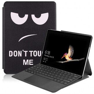 Case2go Microsoft Surface Go 2 hoes - Tri-Fold Book Case - Don't Touch Me