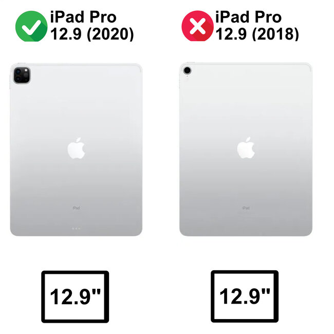 Case2go - Hoes voor Apple iPad Pro 12.9 (2020) - Cowboy Book Case - Donker Rood