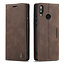 CaseMe CaseMe - Huawei P Smart (2019) hoesje - Wallet Book Case - Magneetsluiting - Donker Bruin