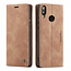 CaseMe CaseMe - Huawei P Smart (2019) hoesje - Wallet Book Case - Magneetsluiting - Licht Bruin